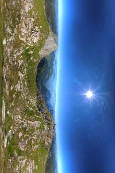 summit of  grand veymont in isere in the alps, massif du vercors, panorama 360°